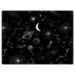 Cosmic Black Space Star Premium Plush Fleece Blanket (Extra Small)