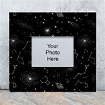 Cosmic Black Space Star White Wall Photo Frame 5  x 7 