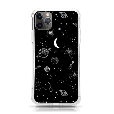 Cosmic Black Space Star iPhone 11 Pro Max 6.5 Inch TPU UV Print Case from ArtsNow.com Front