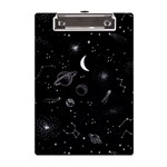 Cosmic Black Space Star A5 Acrylic Clipboard