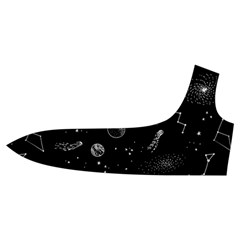 Cosmic Black Space Star Trumpet Sleeve Cropped Top from ArtsNow.com Front Left