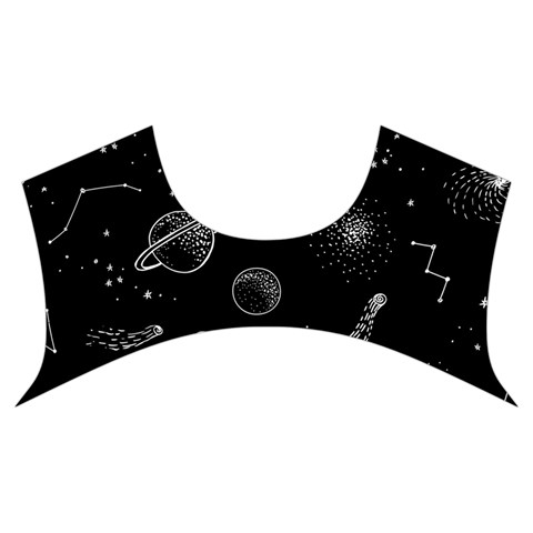 Cosmic Black Space Star Women s Cut Out Long Sleeve T Front Top