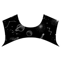 Cosmic Black Space Star Women s Cut Out Long Sleeve T Front Top