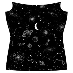 Cosmic Black Space Star Women s Cut Out Long Sleeve T Front