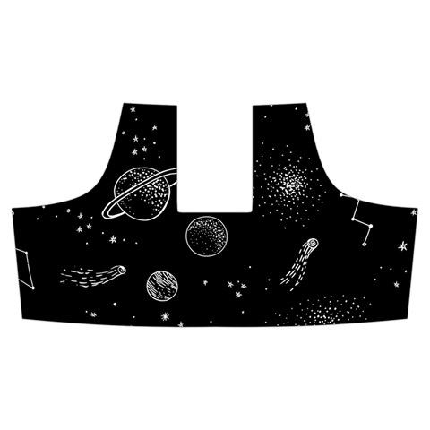 Cosmic Black Space Star Men s Side Zip Front Pouch Ski And Snowboard Bib Pants	 from ArtsNow.com Front