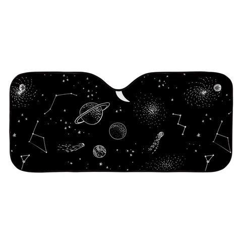 Cosmic Black Space Star Car Windshield Sunshade from ArtsNow.com Front