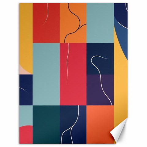 Minimalist Pattern With Simple Lines And Shapes, Creating A Clean And Modern Aesthe Canvas 12  x 16  from ArtsNow.com 11.86 x15.41  Canvas - 1