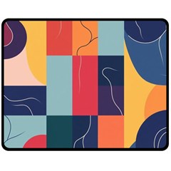 Minimalist Pattern With Simple Lines And Shapes, Creating A Clean And Modern Aesthe Two Sides Fleece Blanket (Medium) from ArtsNow.com 58.8 x47.4  Blanket Back