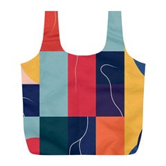 Minimalist Pattern With Simple Lines And Shapes, Creating A Clean And Modern Aesthe Full Print Recycle Bag (L) from ArtsNow.com Front