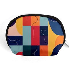 Minimalist Pattern With Simple Lines And Shapes, Creating A Clean And Modern Aesthe Accessory Pouch (Medium) from ArtsNow.com Front