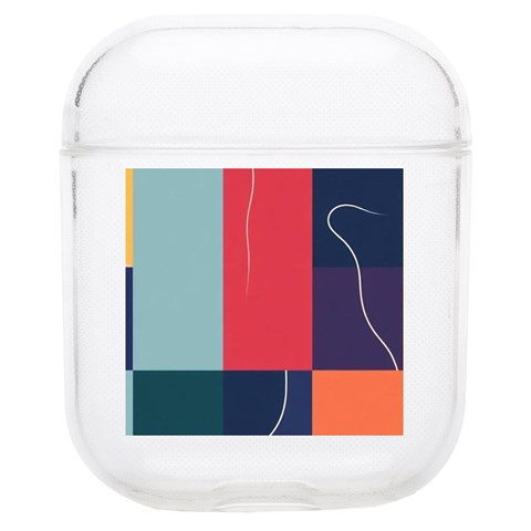 Minimalist Pattern With Simple Lines And Shapes, Creating A Clean And Modern Aesthe Soft TPU AirPods 1/2 Case from ArtsNow.com Front