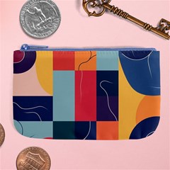 Minimalist Pattern With Simple Lines And Shapes, Creating A Clean And Modern Aesthe Large Coin Purse from ArtsNow.com Front