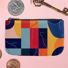 Minimalist Pattern With Simple Lines And Shapes, Creating A Clean And Modern Aesthe Large Coin Purse from ArtsNow.com Front