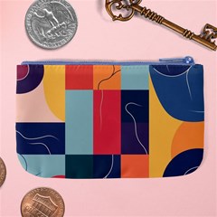 Minimalist Pattern With Simple Lines And Shapes, Creating A Clean And Modern Aesthe Large Coin Purse from ArtsNow.com Back