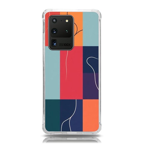 Minimalist Pattern With Simple Lines And Shapes, Creating A Clean And Modern Aesthe Samsung Galaxy S20 Ultra 6.9 Inch TPU UV Case from ArtsNow.com Front