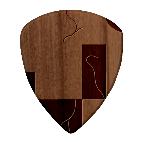 Minimalist Pattern With Simple Lines And Shapes, Creating A Clean And Modern Aesthe Square Wood Guitar Pick Holder Case And Picks Set from ArtsNow.com Pick