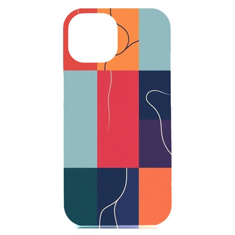 Minimalist Pattern With Simple Lines And Shapes, Creating A Clean And Modern Aesthe iPhone 15 Plus Black UV Print PC Hardshell Case from ArtsNow.com Front