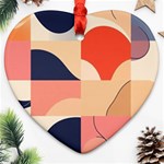 Minimalist Pattern With Simple Lines And Shapes, Creating A Clean And Modern Aesthe Ornament (Heart)