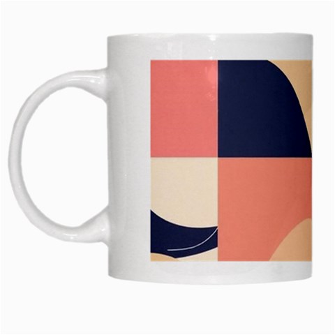 Minimalist Pattern With Simple Lines And Shapes, Creating A Clean And Modern Aesthe White Mug from ArtsNow.com Left