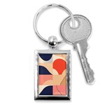 Minimalist Pattern With Simple Lines And Shapes, Creating A Clean And Modern Aesthe Key Chain (Rectangle)