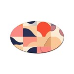 Minimalist Pattern With Simple Lines And Shapes, Creating A Clean And Modern Aesthe Sticker (Oval)