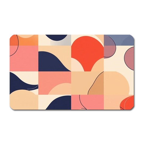 Minimalist Pattern With Simple Lines And Shapes, Creating A Clean And Modern Aesthe Magnet (Rectangular) from ArtsNow.com Front