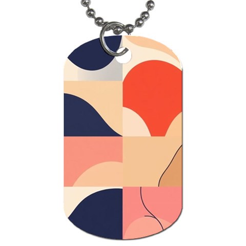 Minimalist Pattern With Simple Lines And Shapes, Creating A Clean And Modern Aesthe Dog Tag (One Side) from ArtsNow.com Front