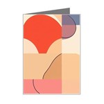 Minimalist Pattern With Simple Lines And Shapes, Creating A Clean And Modern Aesthe Mini Greeting Card