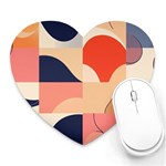 Minimalist Pattern With Simple Lines And Shapes, Creating A Clean And Modern Aesthe Heart Mousepad