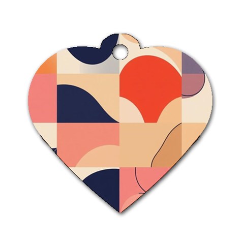 Minimalist Pattern With Simple Lines And Shapes, Creating A Clean And Modern Aesthe Dog Tag Heart (One Side) from ArtsNow.com Front