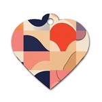 Minimalist Pattern With Simple Lines And Shapes, Creating A Clean And Modern Aesthe Dog Tag Heart (One Side)