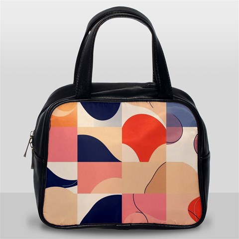 Minimalist Pattern With Simple Lines And Shapes, Creating A Clean And Modern Aesthe Classic Handbag (One Side) from ArtsNow.com Front