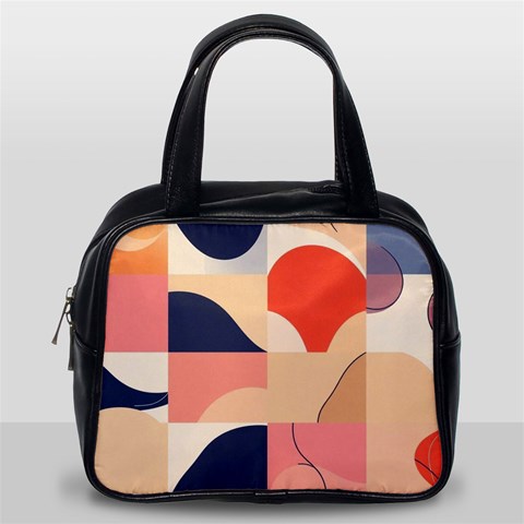 Minimalist Pattern With Simple Lines And Shapes, Creating A Clean And Modern Aesthe Classic Handbag (Two Sides) from ArtsNow.com Back