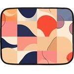 Minimalist Pattern With Simple Lines And Shapes, Creating A Clean And Modern Aesthe Fleece Blanket (Mini)