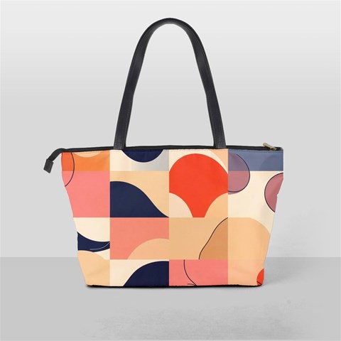 Minimalist Pattern With Simple Lines And Shapes, Creating A Clean And Modern Aesthe Classic Shoulder Handbag from ArtsNow.com Back