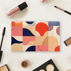 Minimalist Pattern With Simple Lines And Shapes, Creating A Clean And Modern Aesthe Cosmetic Bag (Medium) from ArtsNow.com Front