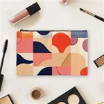 Minimalist Pattern With Simple Lines And Shapes, Creating A Clean And Modern Aesthe Cosmetic Bag (Medium)