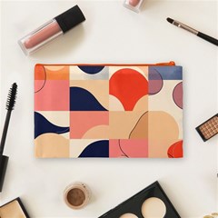 Minimalist Pattern With Simple Lines And Shapes, Creating A Clean And Modern Aesthe Cosmetic Bag (Medium) from ArtsNow.com Back