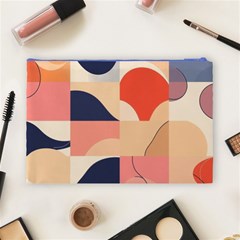 Minimalist Pattern With Simple Lines And Shapes, Creating A Clean And Modern Aesthe Cosmetic Bag (Large) from ArtsNow.com Back