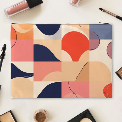 Minimalist Pattern With Simple Lines And Shapes, Creating A Clean And Modern Aesthe Cosmetic Bag (XL) from ArtsNow.com Back