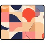 Minimalist Pattern With Simple Lines And Shapes, Creating A Clean And Modern Aesthe Fleece Blanket (Medium)