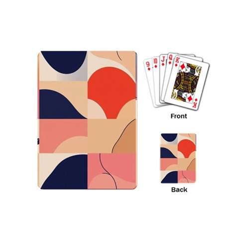 Minimalist Pattern With Simple Lines And Shapes, Creating A Clean And Modern Aesthe Playing Cards Single Design (Mini) from ArtsNow.com Back