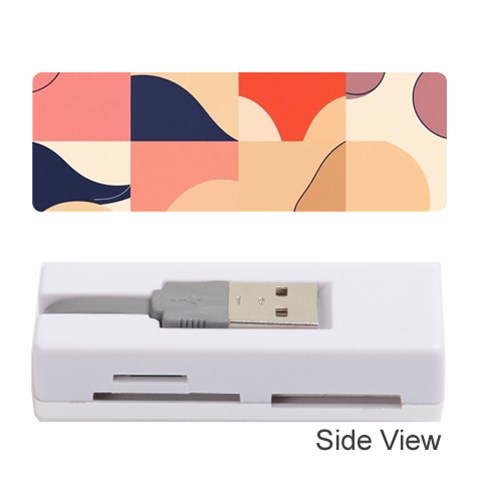 Minimalist Pattern With Simple Lines And Shapes, Creating A Clean And Modern Aesthe Memory Card Reader (Stick) from ArtsNow.com Front