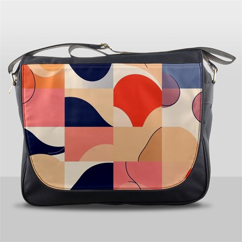 Minimalist Pattern With Simple Lines And Shapes, Creating A Clean And Modern Aesthe Messenger Bag from ArtsNow.com Front