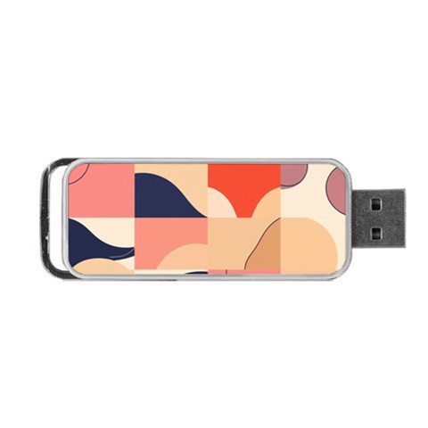 Minimalist Pattern With Simple Lines And Shapes, Creating A Clean And Modern Aesthe Portable USB Flash (Two Sides) from ArtsNow.com Back