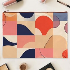 Minimalist Pattern With Simple Lines And Shapes, Creating A Clean And Modern Aesthe Cosmetic Bag (XXXL) from ArtsNow.com Front