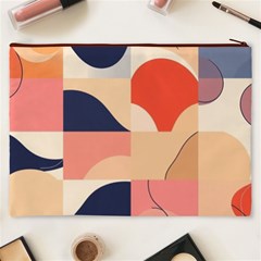 Minimalist Pattern With Simple Lines And Shapes, Creating A Clean And Modern Aesthe Cosmetic Bag (XXXL) from ArtsNow.com Back