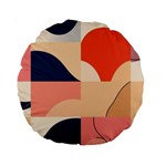 Minimalist Pattern With Simple Lines And Shapes, Creating A Clean And Modern Aesthe Standard 15  Premium Round Cushions