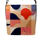 Minimalist Pattern With Simple Lines And Shapes, Creating A Clean And Modern Aesthe Flap Closure Messenger Bag (L)