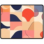 Minimalist Pattern With Simple Lines And Shapes, Creating A Clean And Modern Aesthe Two Sides Fleece Blanket (Medium)